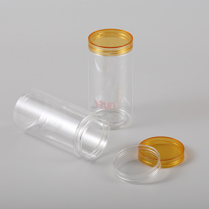 You can customize plastic jars with us, including a plastic round jar for Containers for dried fruits and other uses with our blow molded packaging.